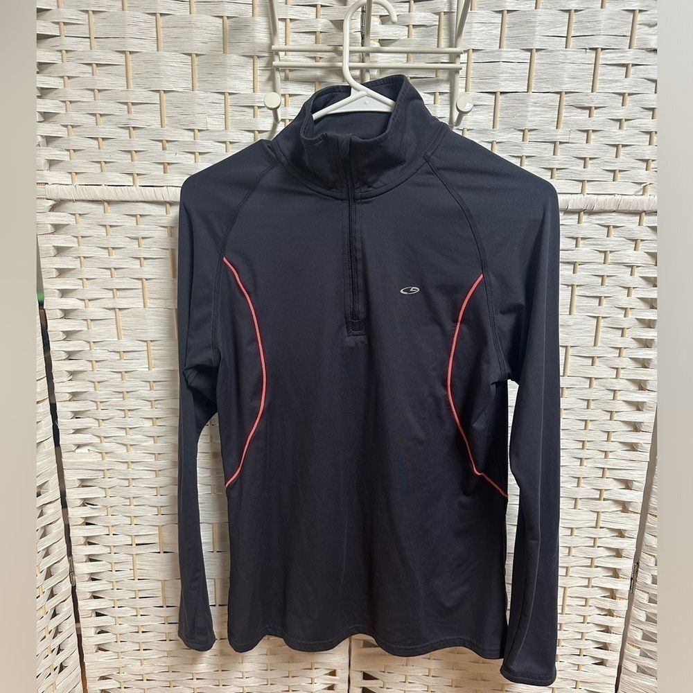Champion pullover 1/4 long sleeve athletic shirt size m